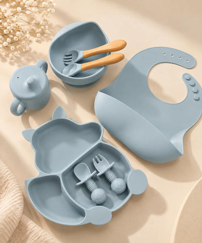 Set Repas Bébé 7 Pièces en Silicone – BPA Free
