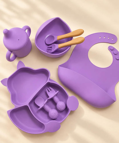 Set Repas Bébé 7 Pièces en Silicone – BPA Free